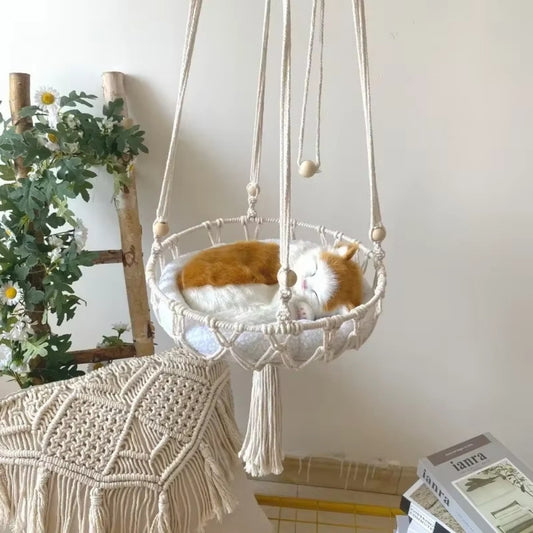Handvävd Katt Hängmatta